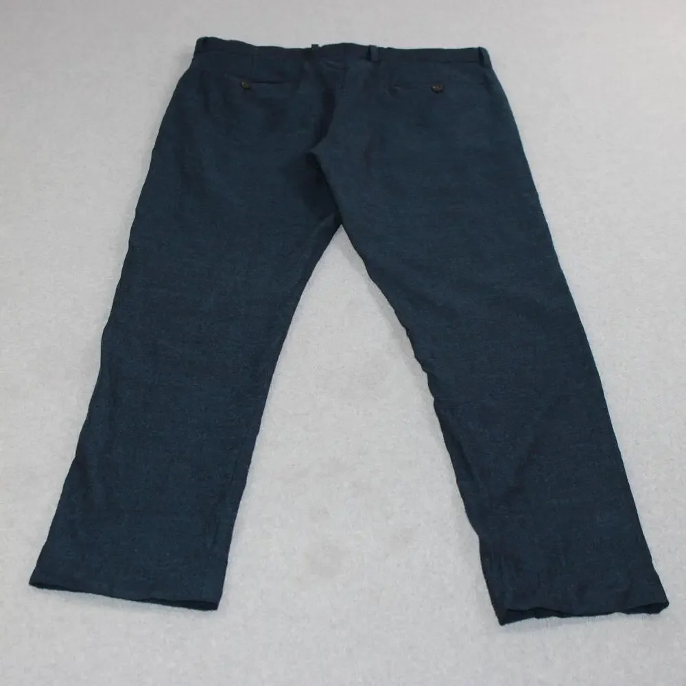 J Crew Bowery Pants Men 32x32 Blue Wool Slim Office Heritage Capsule Academia